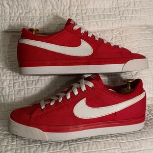 Nike Red and White Tennis Classic Shoes